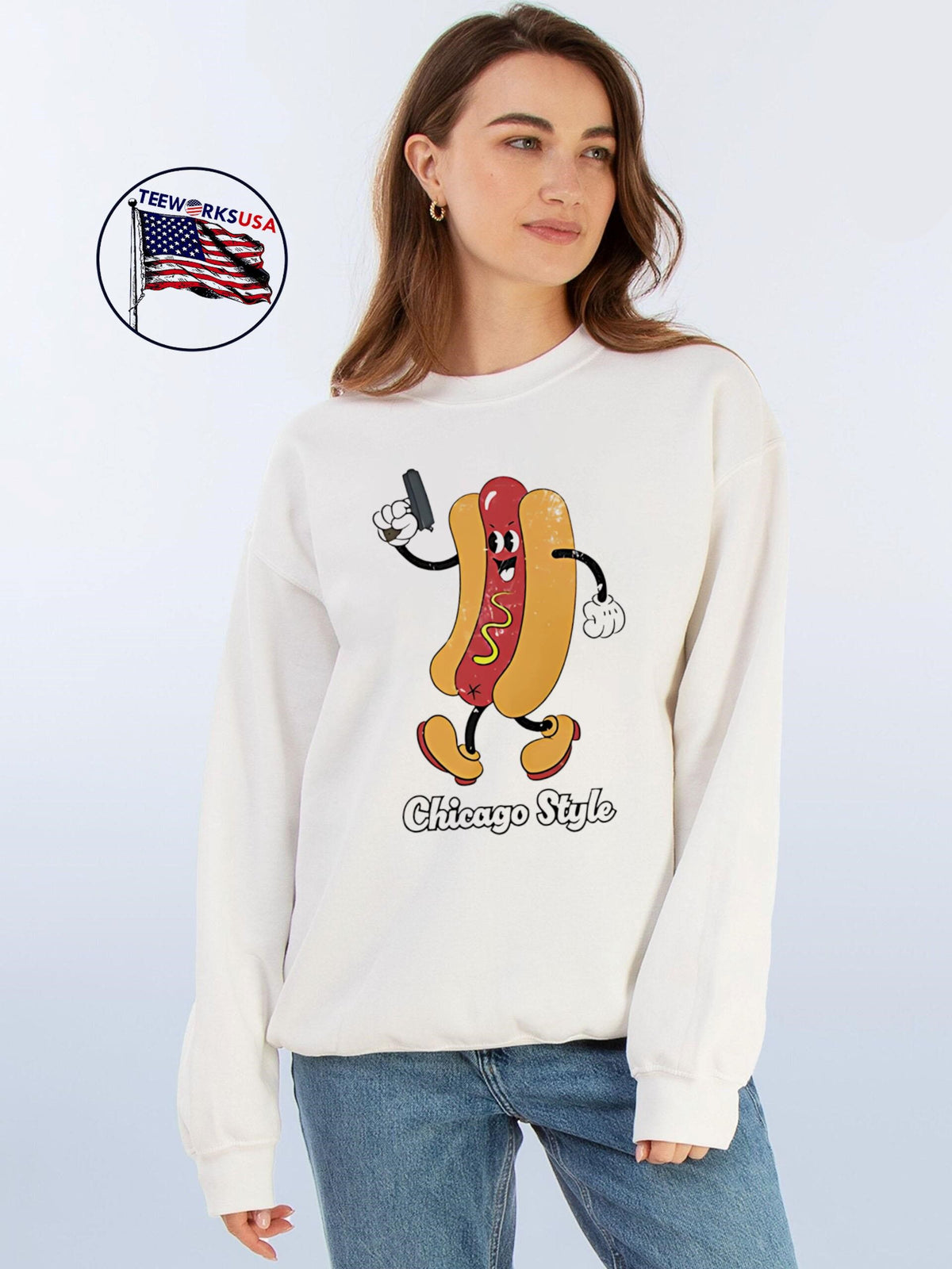 Hot Dog Chicago Style funny - Adult & Kids T-Shirts, Sweatshirts & Hoodies apparel design preview 4