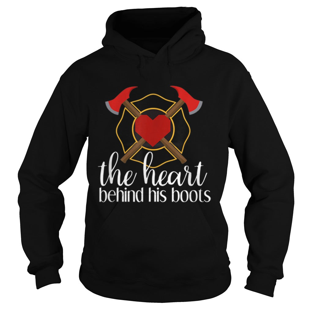 Hot The Heart Behind His Boots Firefighter - Adult & Kids T-Shirts, Sweatshirts & Hoodies apparel design preview 4