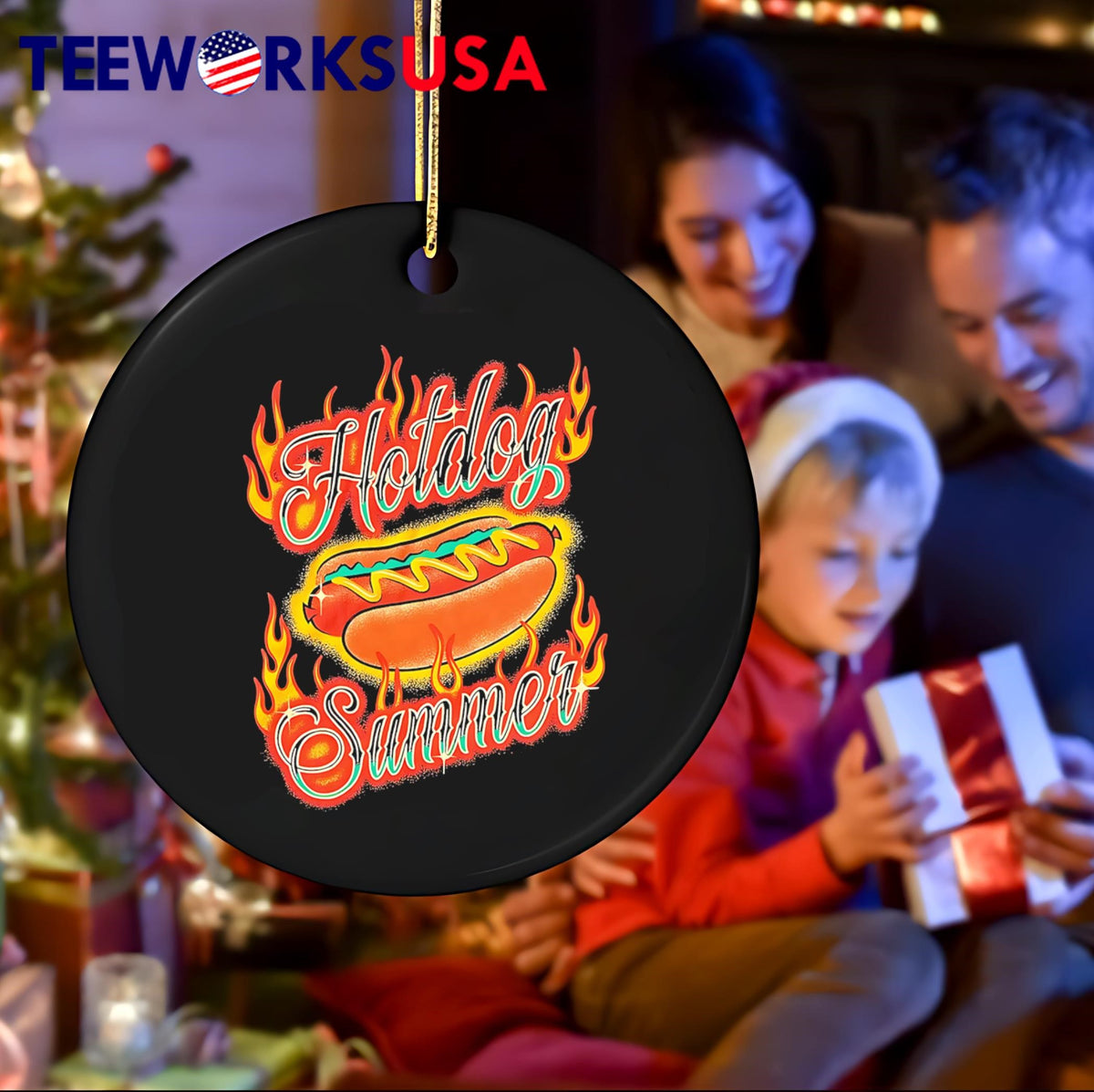 Hotdog Summer burning - Adult & Kids T-Shirts, Sweatshirts & Hoodies apparel design preview 4