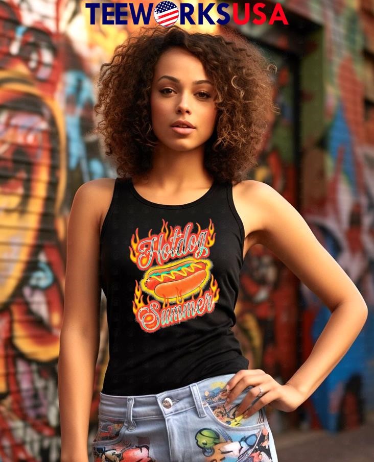 Hotdog Summer burning - Adult & Kids T-Shirts, Sweatshirts & Hoodies apparel design preview 7