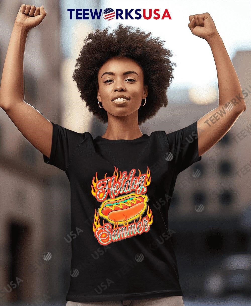 Hotdog Summer burning - Adult & Kids T-Shirts, Sweatshirts & Hoodies apparel design preview 8