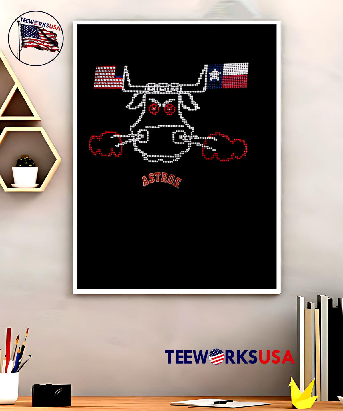 Houston Astros Hometown Collection Scoreboard Bull - Adult & Kids T-Shirts, Sweatshirts & Hoodies apparel design preview 5