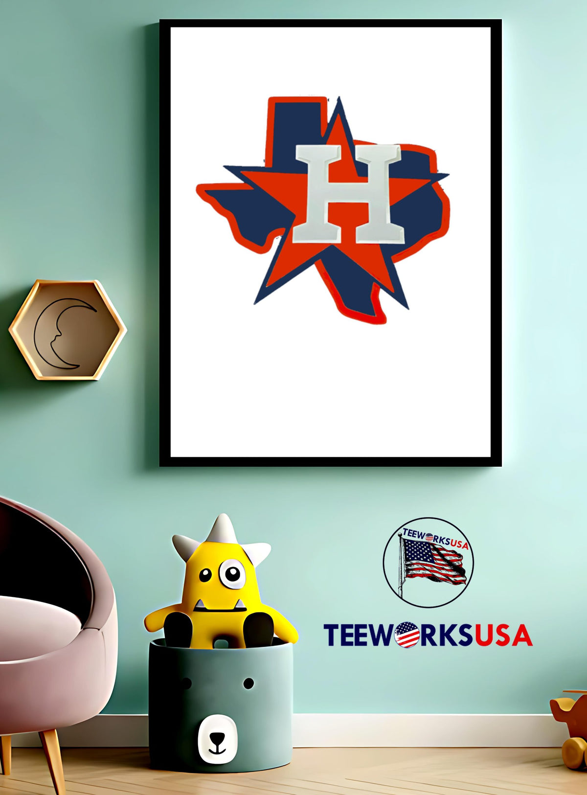 Houston Astros star map - Adult & Kids T-Shirts, Sweatshirts & Hoodies apparel design preview 3