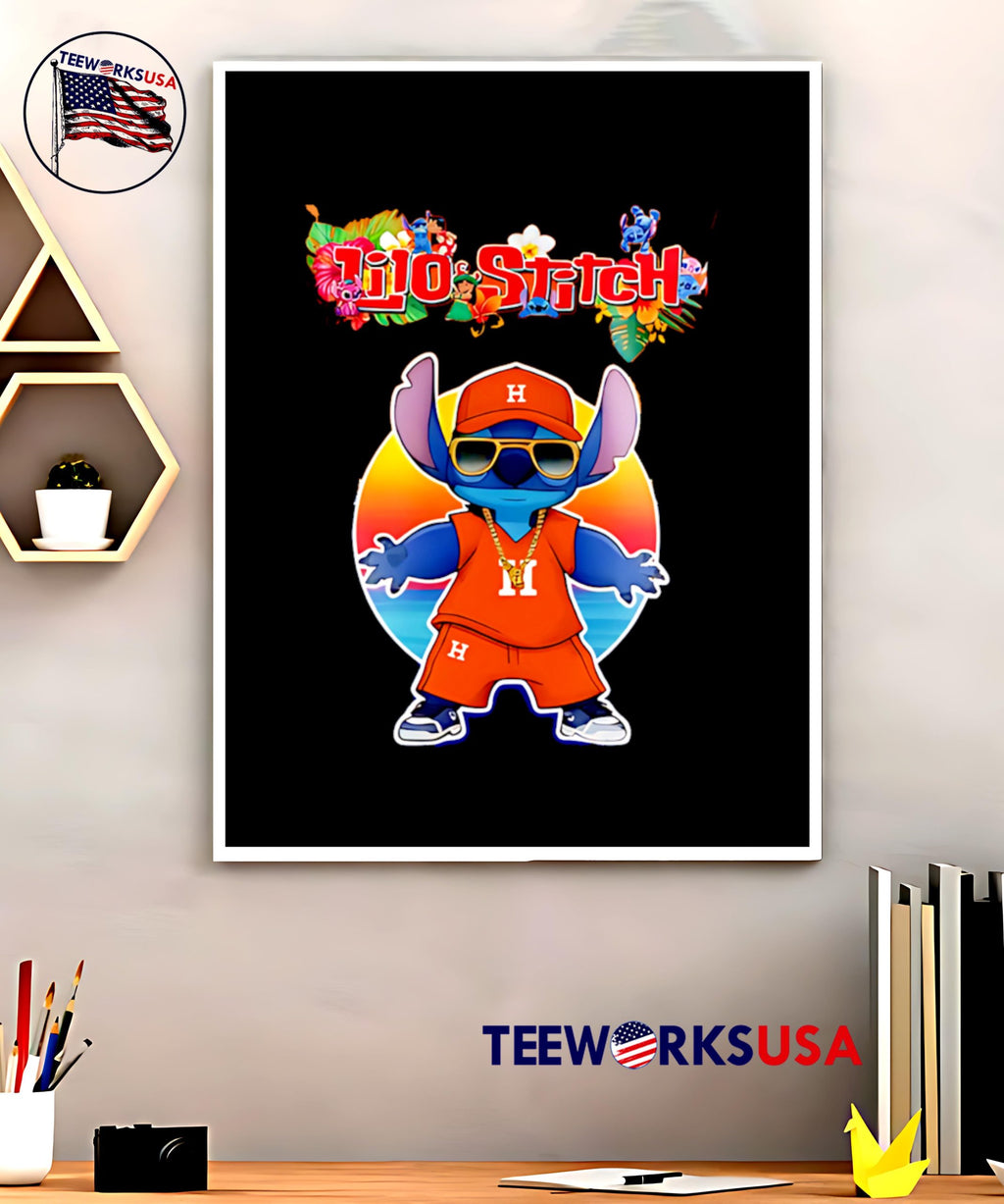 Houston Astros x Lilo and Stitch Baseball - Adult & Kids T-Shirts, Sweatshirts & Hoodies apparel design preview 5