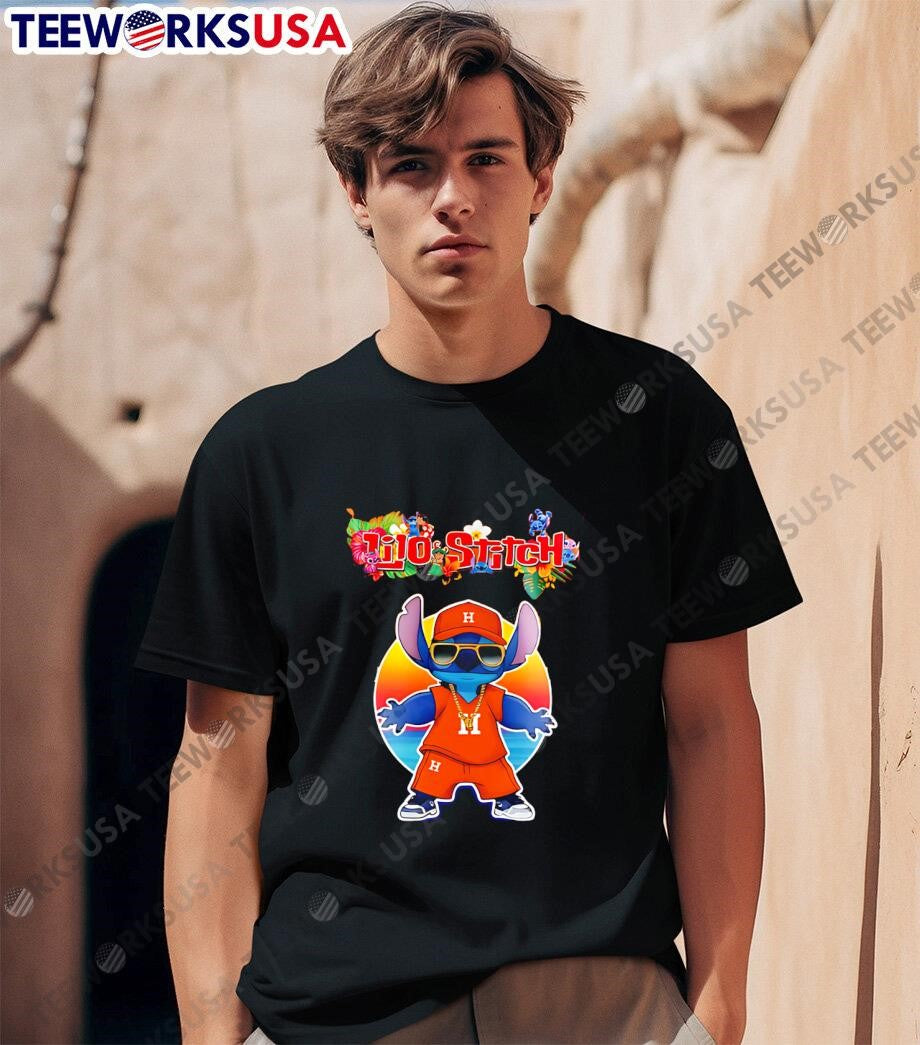 Houston Astros x Lilo and Stitch Baseball - Adult & Kids T-Shirts, Sweatshirts & Hoodies apparel design preview 1