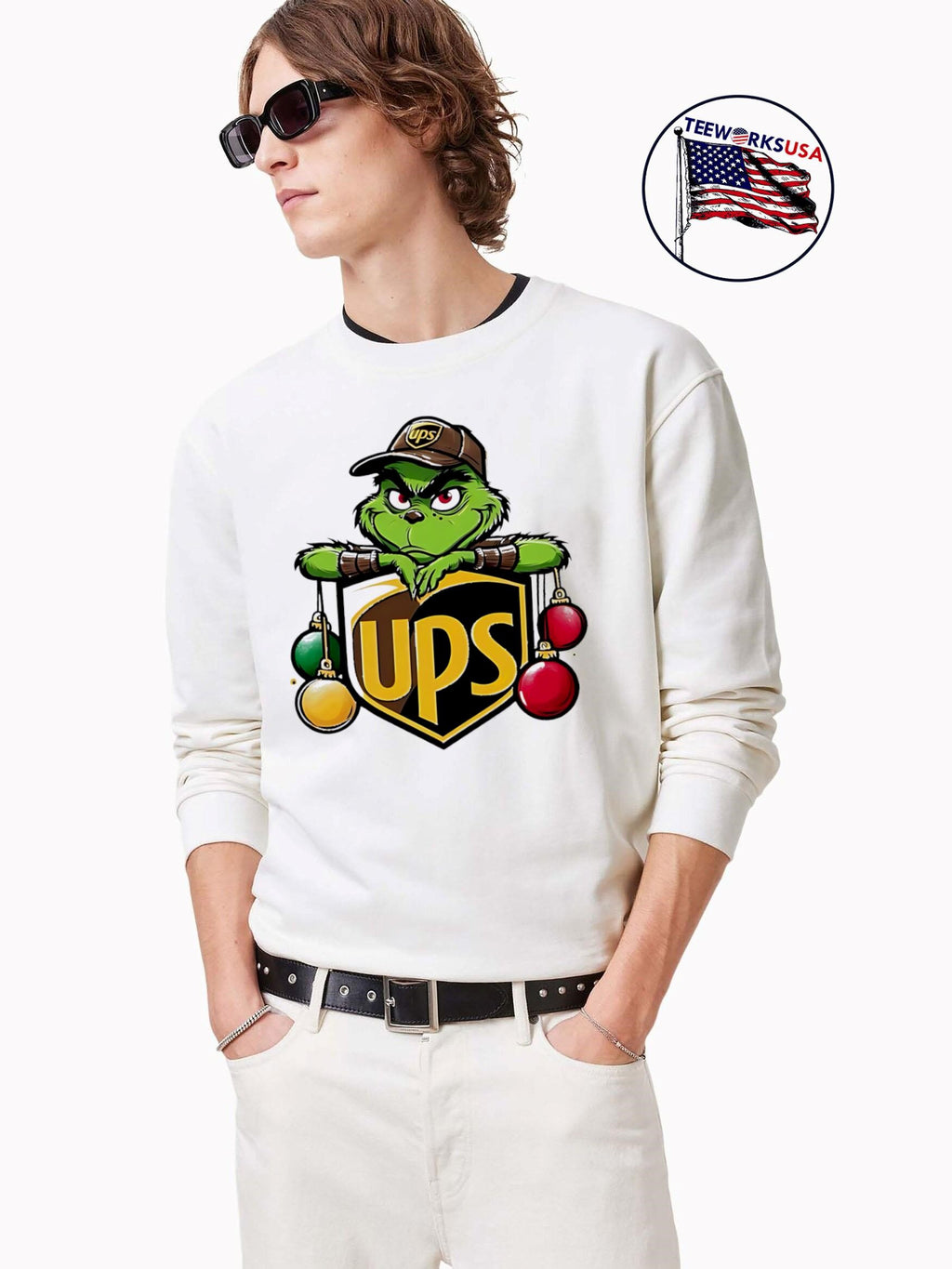 How the Grinch Stole Christmas United Parcel Service - Adult & Kids T-Shirts, Sweatshirts & Hoodies apparel design preview 3
