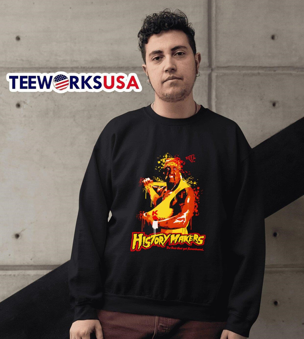 Hulk Hogan History Makers - Adult & Kids T-Shirts, Sweatshirts & Hoodies apparel design preview 6