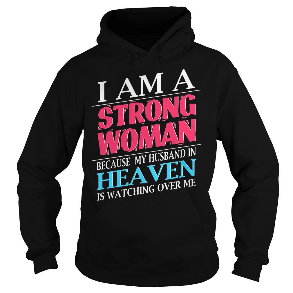 I Am A Strong Woman Because My Husband In Heaven Is - Adult & Kids T-Shirts, Sweatshirts & Hoodies apparel design preview 4