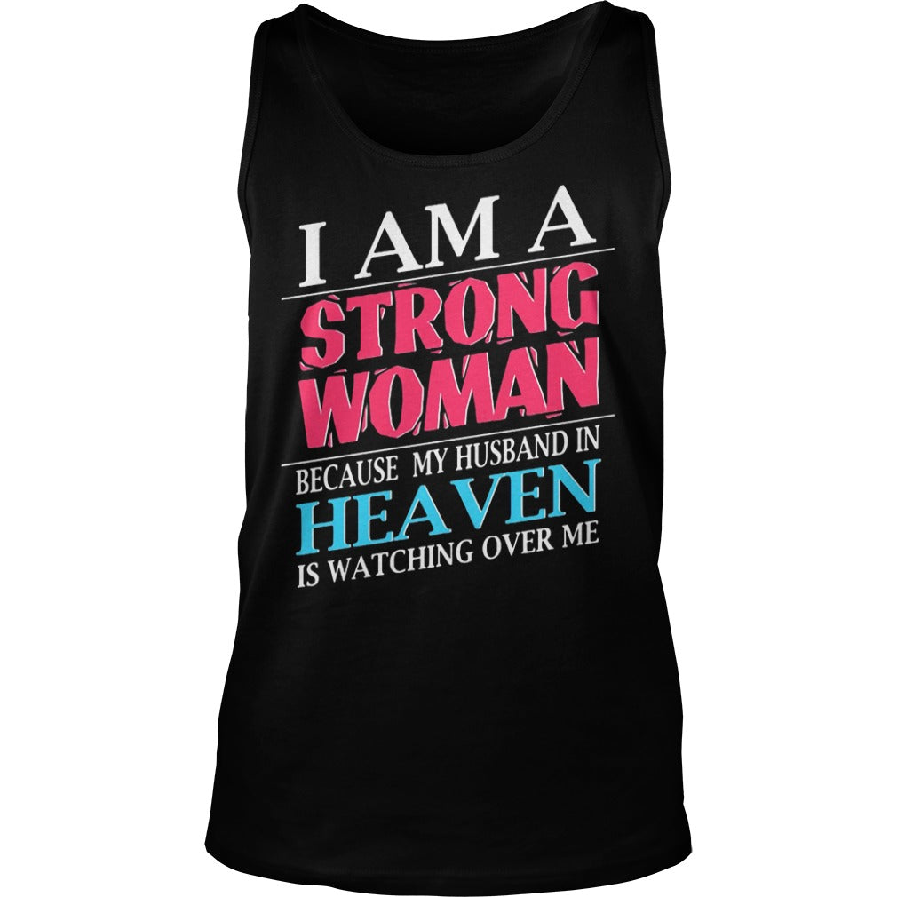 I Am A Strong Woman Because My Husband In Heaven Is - Adult & Kids T-Shirts, Sweatshirts & Hoodies apparel design preview 3