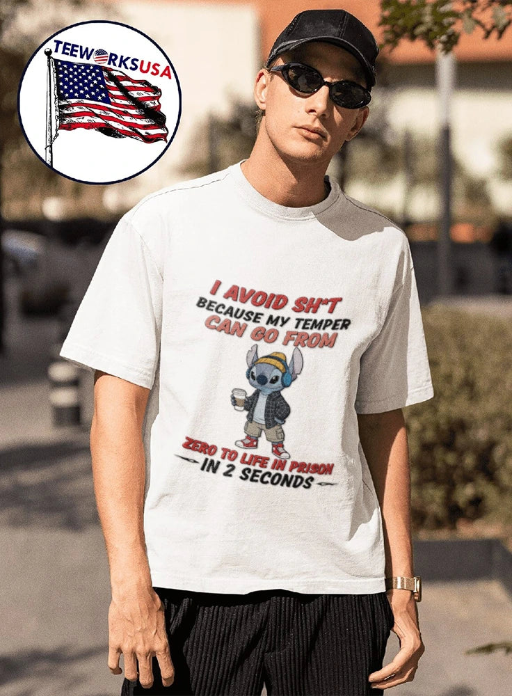 I Avoid Shit Because My Temper Can Go From Zero To - Adult & Kids T-Shirts, Sweatshirts & Hoodies apparel design preview 1