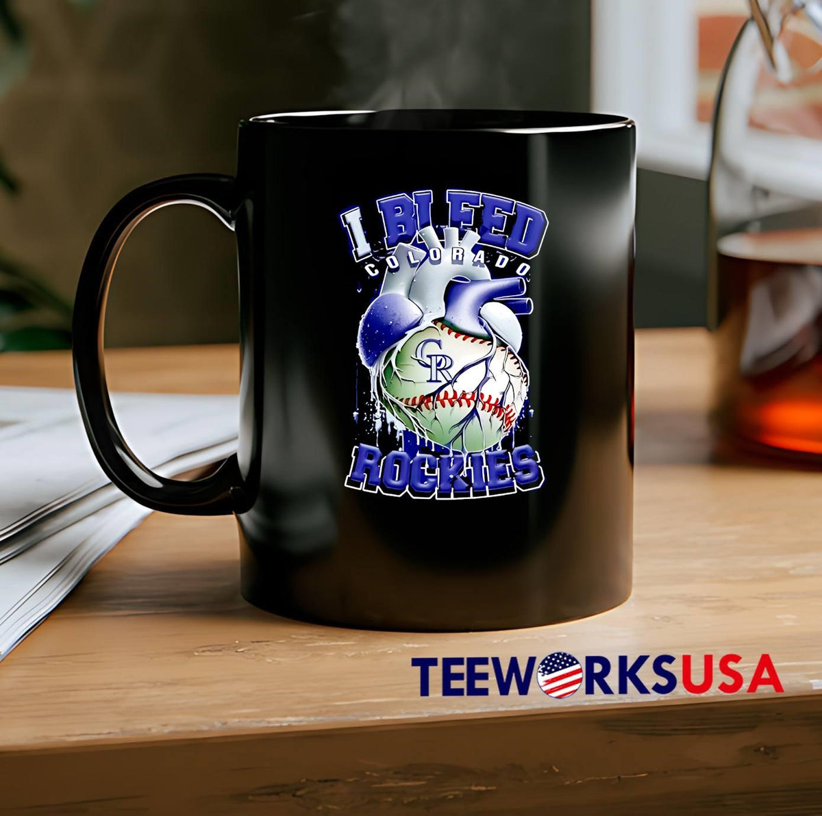 I Bleed Colorado Rockies - Adult & Kids T-Shirts, Sweatshirts & Hoodies apparel design preview 2