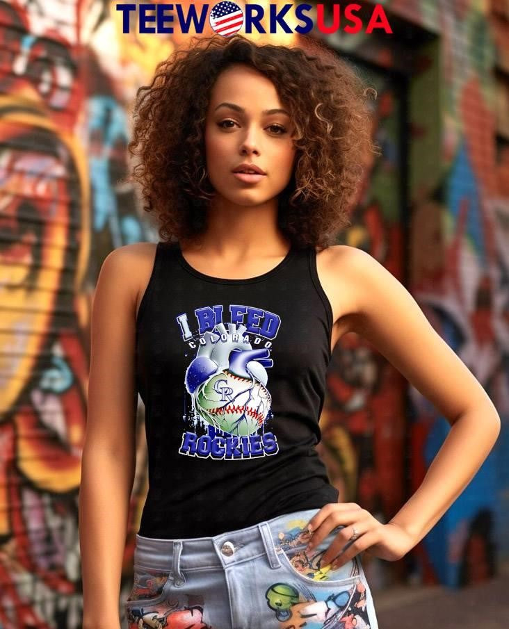 I Bleed Colorado Rockies - Adult & Kids T-Shirts, Sweatshirts & Hoodies apparel design preview 7