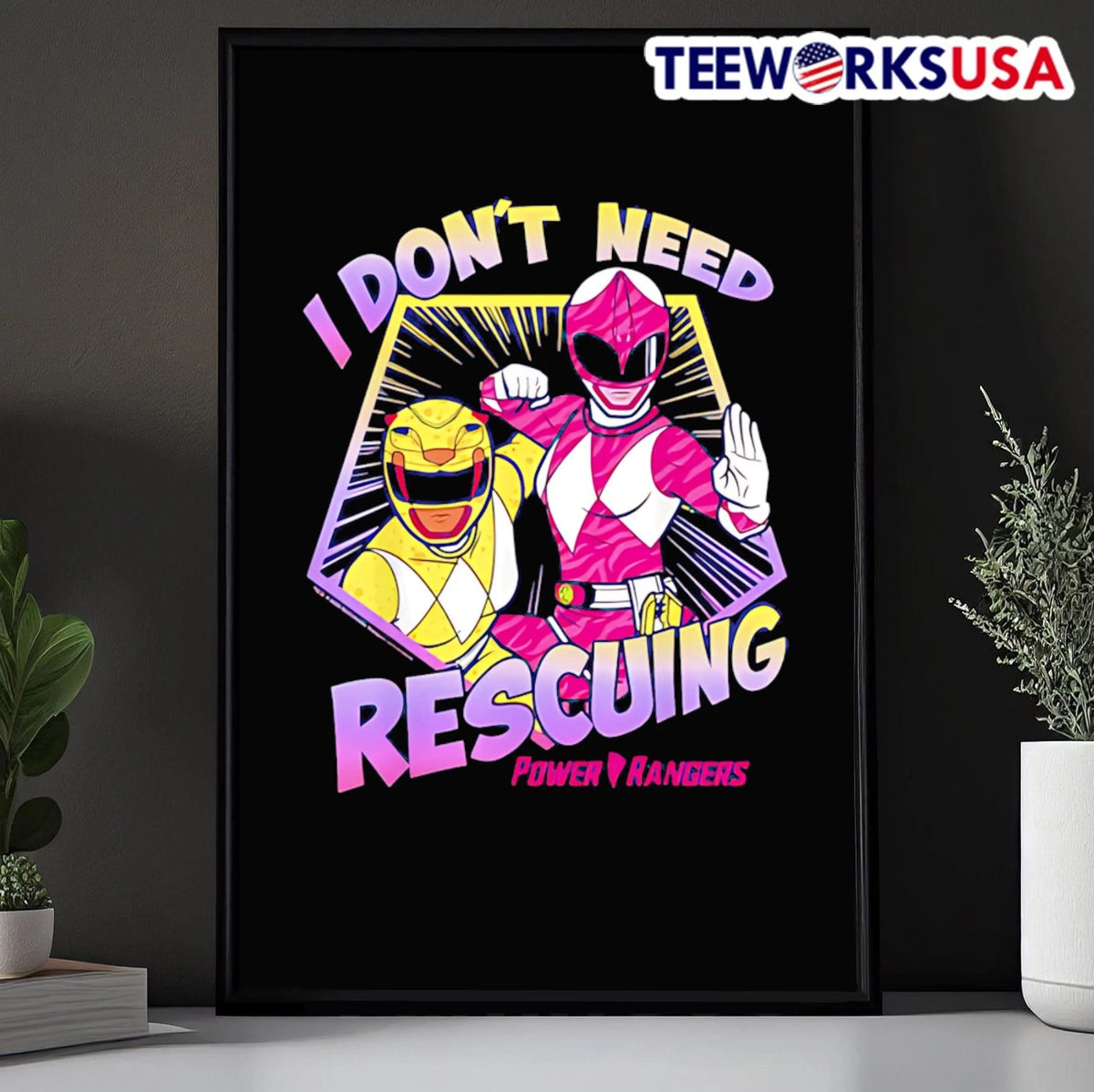 I Don'T Need Rescuing Power Rangers - Adult & Kids T-Shirts, Sweatshirts & Hoodies apparel design preview 5