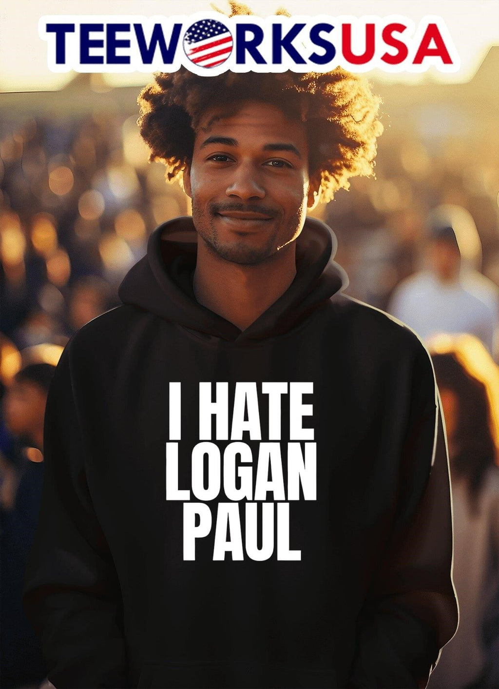 I Hate Logan Paul - Adult & Kids T-Shirts, Sweatshirts & Hoodies apparel design preview 2