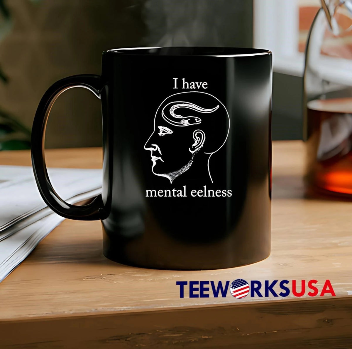 I Have Mental Eelness - Adult & Kids T-Shirts, Sweatshirts & Hoodies apparel design preview 2