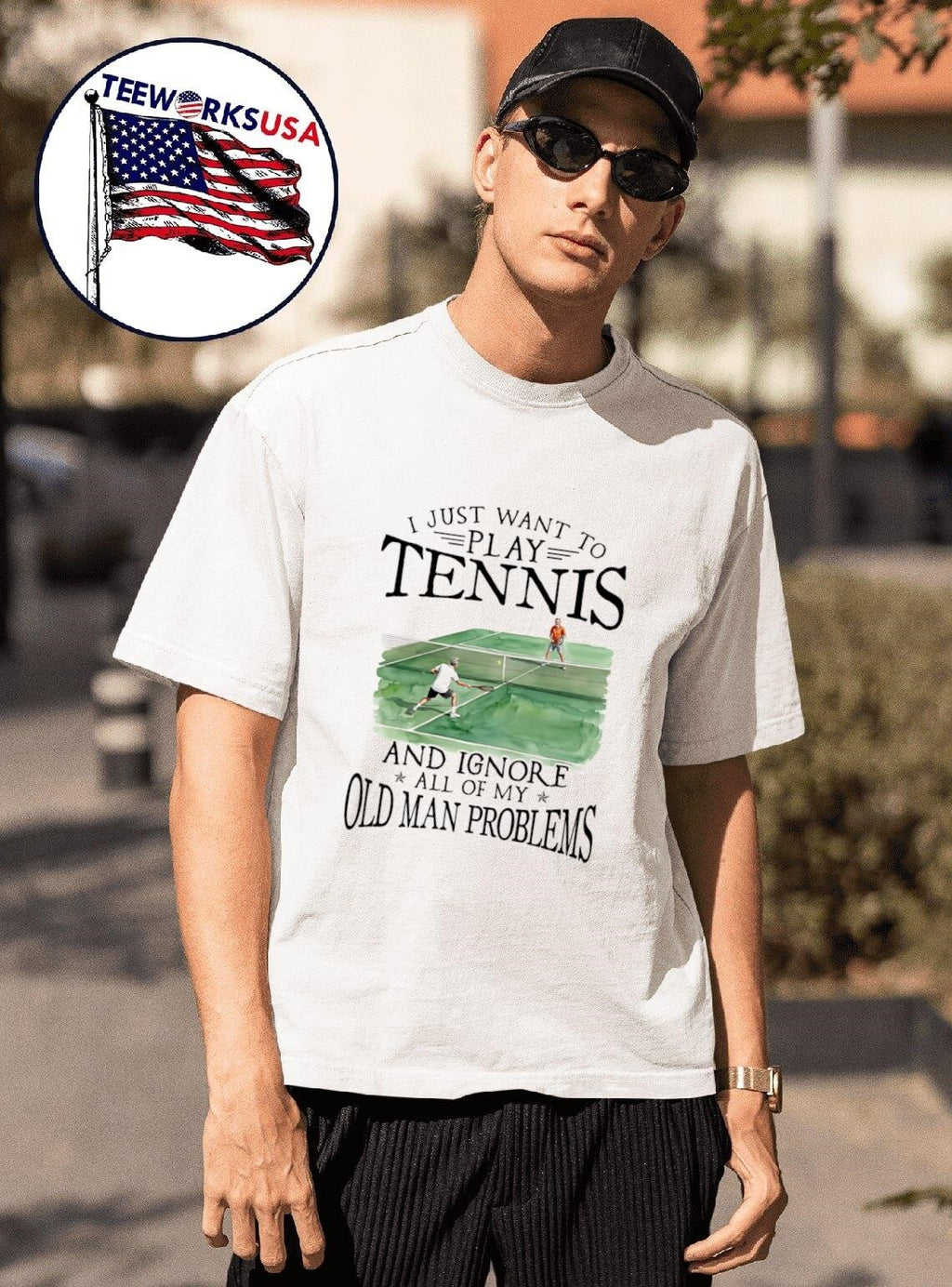 I Just Want To Play Tennis And Ignore All Of My Old - Adult & Kids T-Shirts, Sweatshirts & Hoodies apparel design preview 1