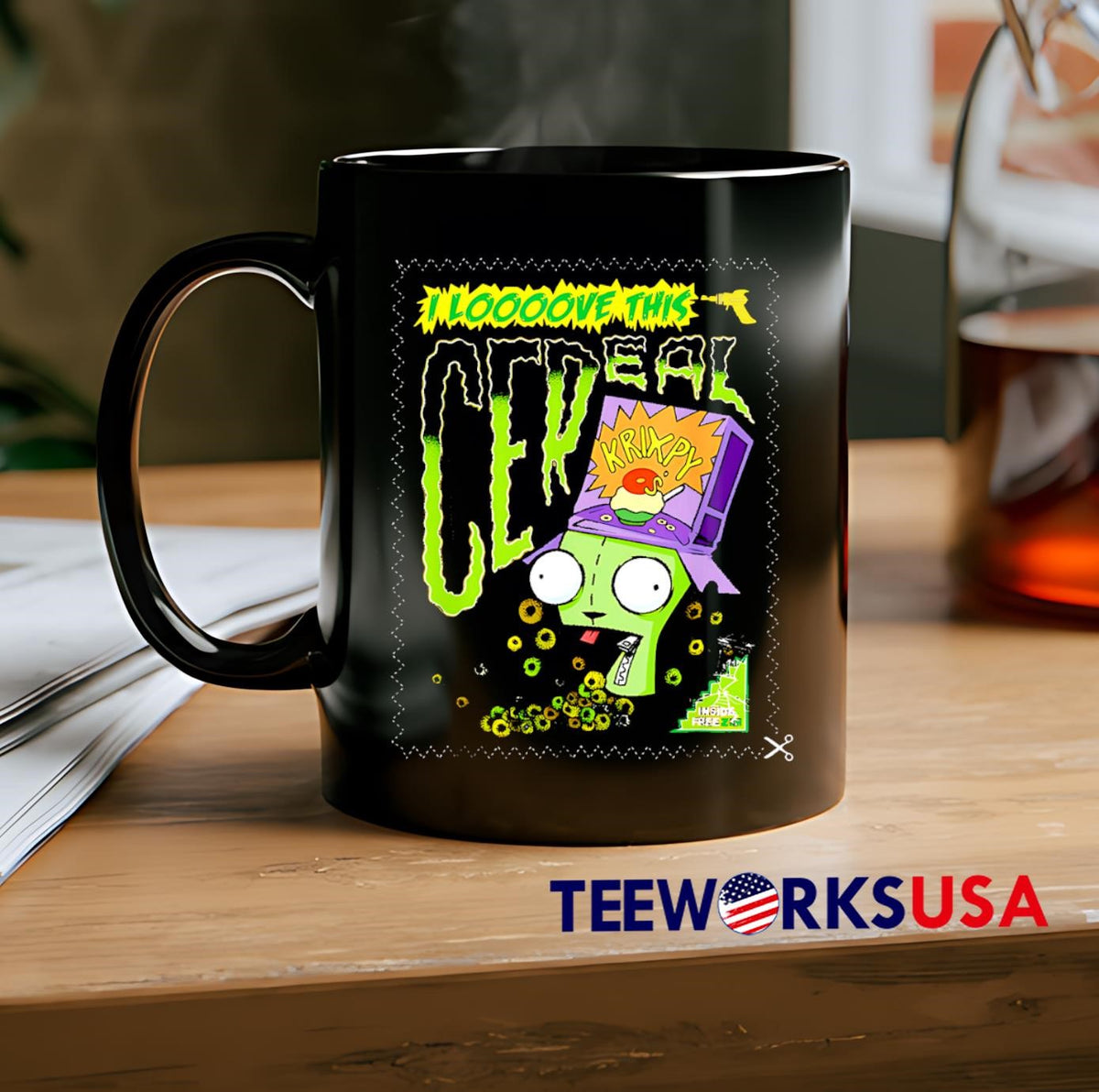 I Loooove This Cereal Krixpy - Adult & Kids T-Shirts, Sweatshirts & Hoodies apparel design preview 2