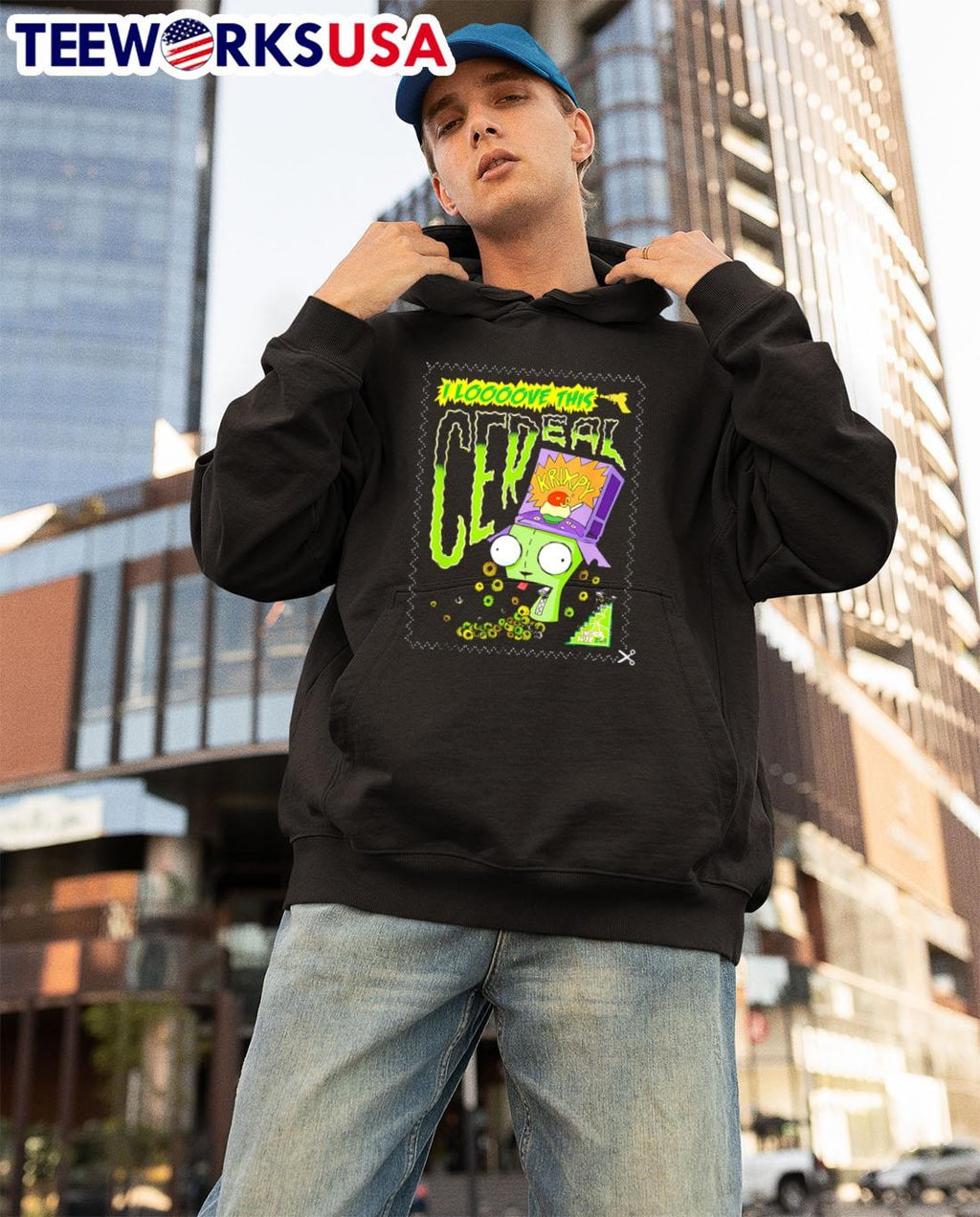 I Loooove This Cereal Krixpy - Adult & Kids T-Shirts, Sweatshirts & Hoodies apparel design preview 3