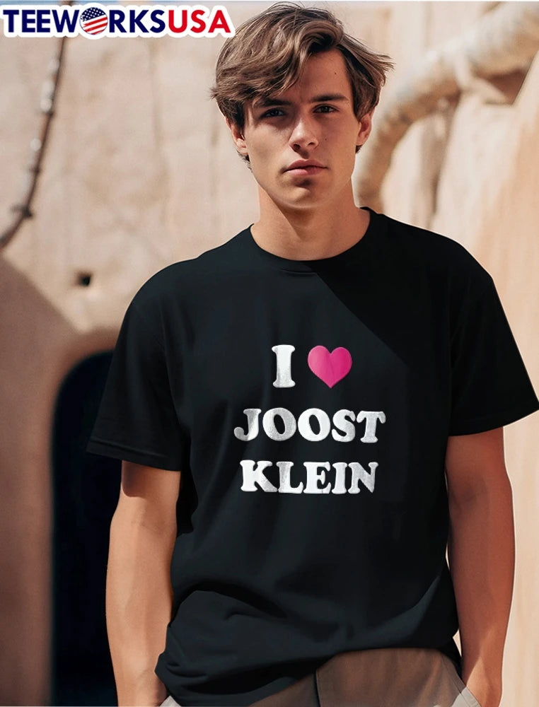 I Love Joost Klein Pink Heart Symbol White Bold - Adult & Kids T-Shirts, Sweatshirts & Hoodies apparel design preview 1