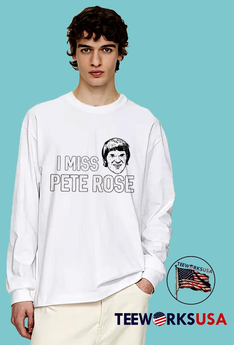 I Miss Pete Rose Cincinnati Baseball - Adult & Kids T-Shirts, Sweatshirts & Hoodies apparel design preview 4