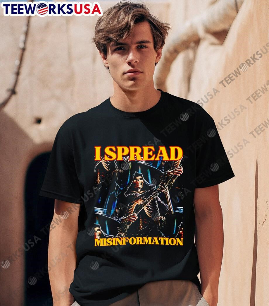 I Spread Misinformation Skeleton graphic - Adult & Kids T-Shirts, Sweatshirts & Hoodies apparel design preview 1