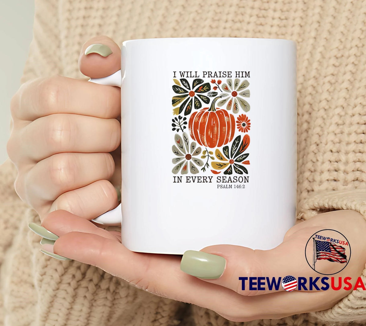 I Will Praise Him In Every Season Psalm 146 2 Orange - Adult & Kids T-Shirts, Sweatshirts & Hoodies apparel design preview 4