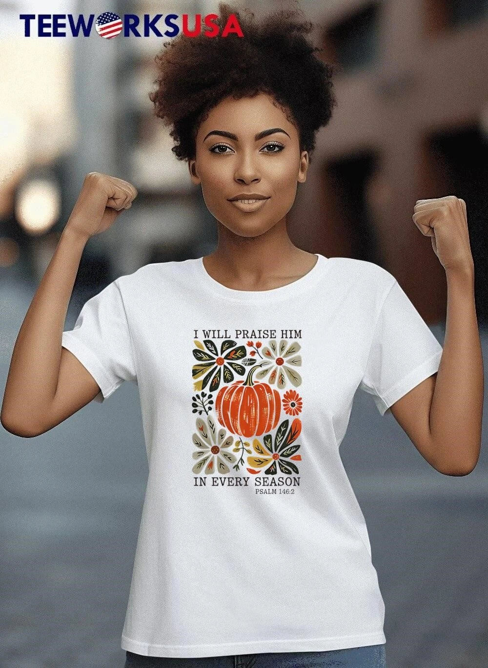 I Will Praise Him In Every Season Psalm 146 2 Orange - Adult & Kids T-Shirts, Sweatshirts & Hoodies apparel design preview 6