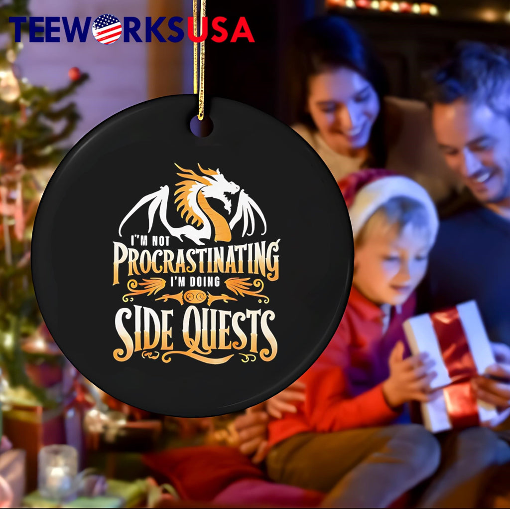 I am not procrastinating I'm doing side quests Dragon - Adult & Kids T-Shirts, Sweatshirts & Hoodies apparel design preview 4