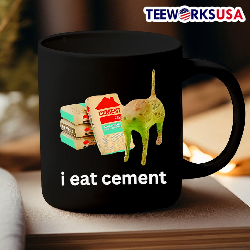 I eat cement cat graphic - Adult & Kids T-Shirts, Sweatshirts & Hoodies apparel design preview 3