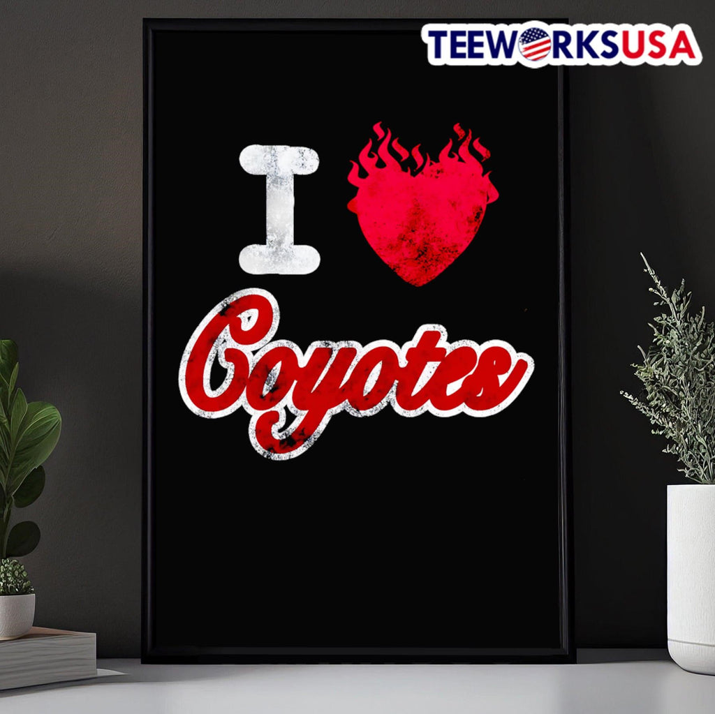 I love Coyotes flame - Adult & Kids T-Shirts, Sweatshirts & Hoodies apparel design preview 5