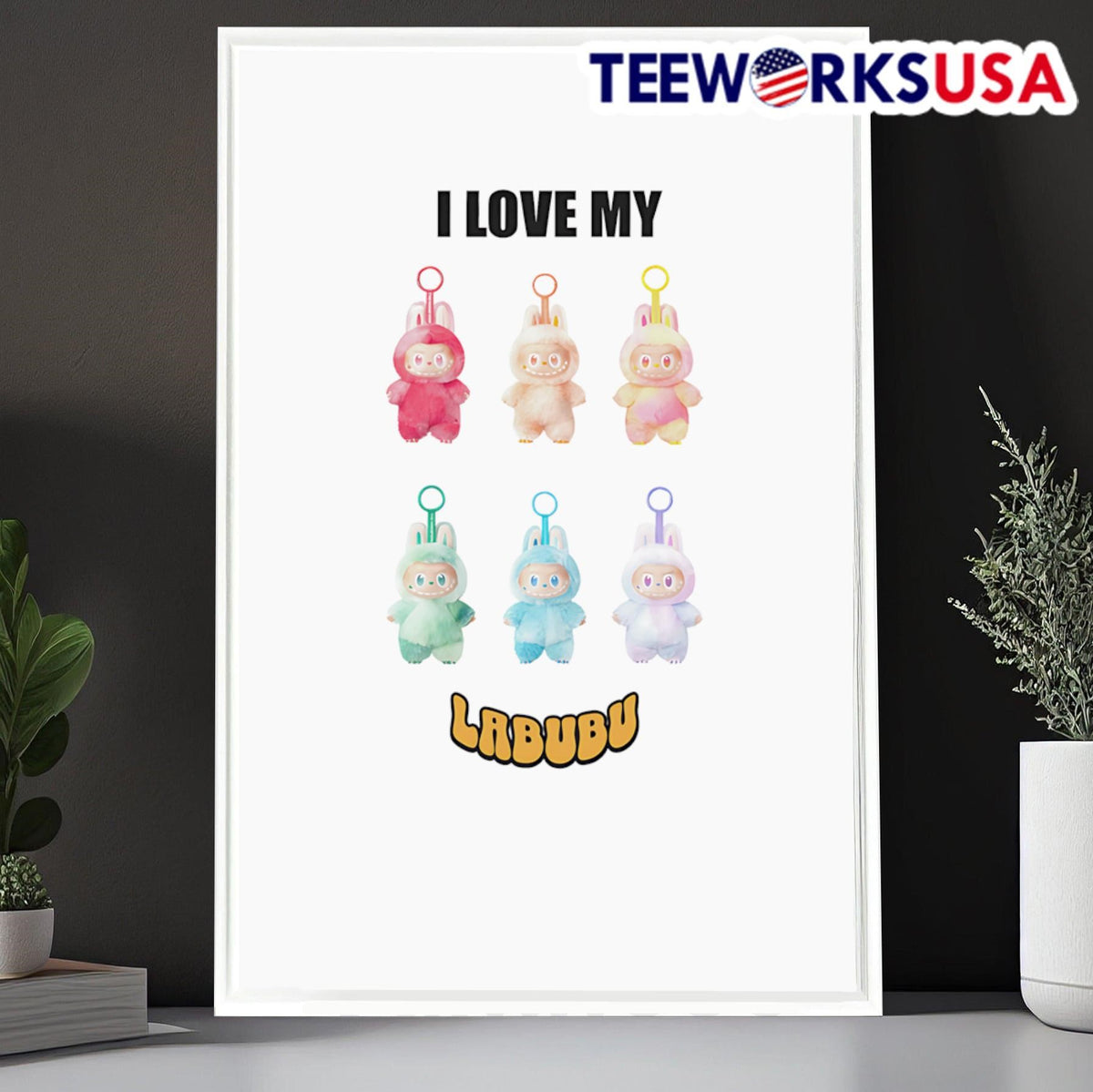 I love my Labubu - Adult & Kids T-Shirts, Sweatshirts & Hoodies apparel design preview 6