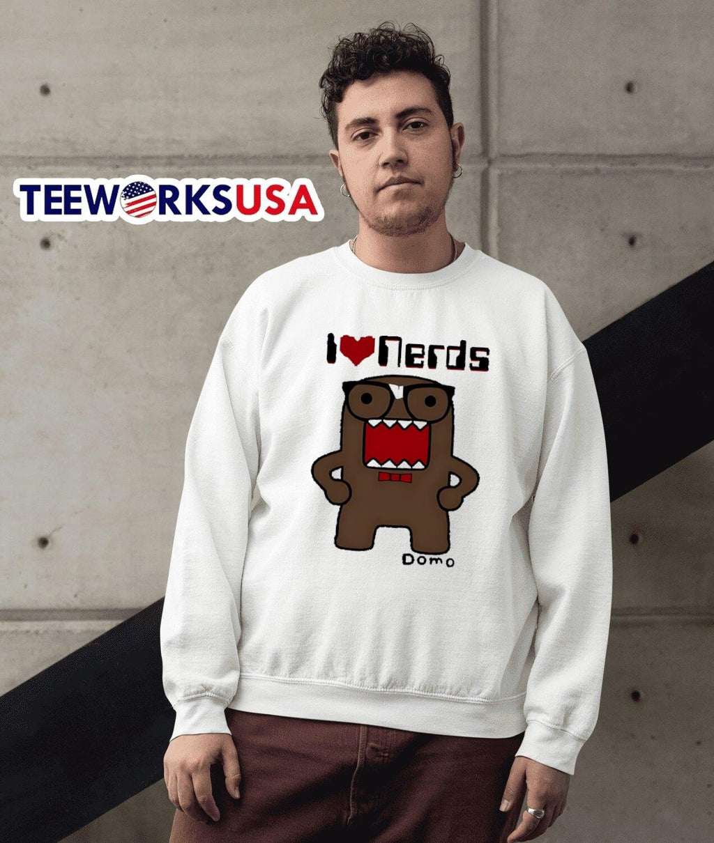 I love nerds Domo - Adult & Kids T-Shirts, Sweatshirts & Hoodies apparel design preview 3