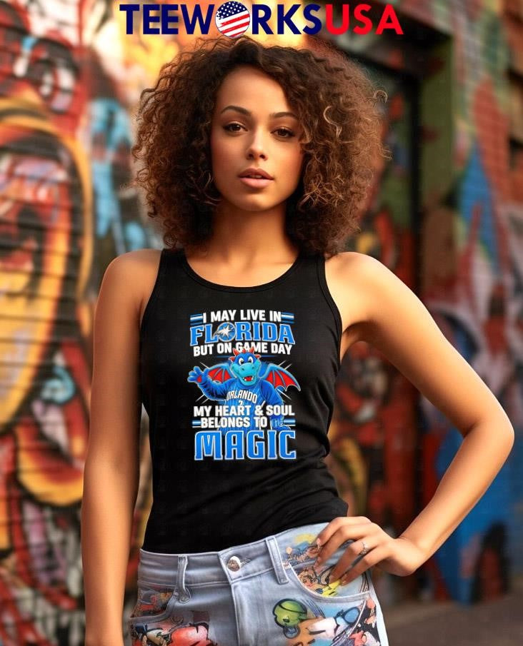 I may live in Florida but on game day my heart and - Adult & Kids T-Shirts, Sweatshirts & Hoodies apparel design preview 7