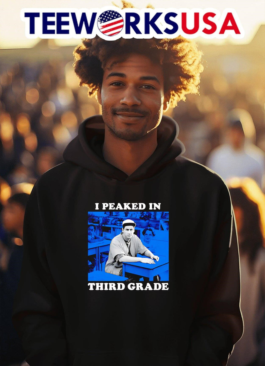 I peaked in third grade - Adult & Kids T-Shirts, Sweatshirts & Hoodies apparel design preview 2
