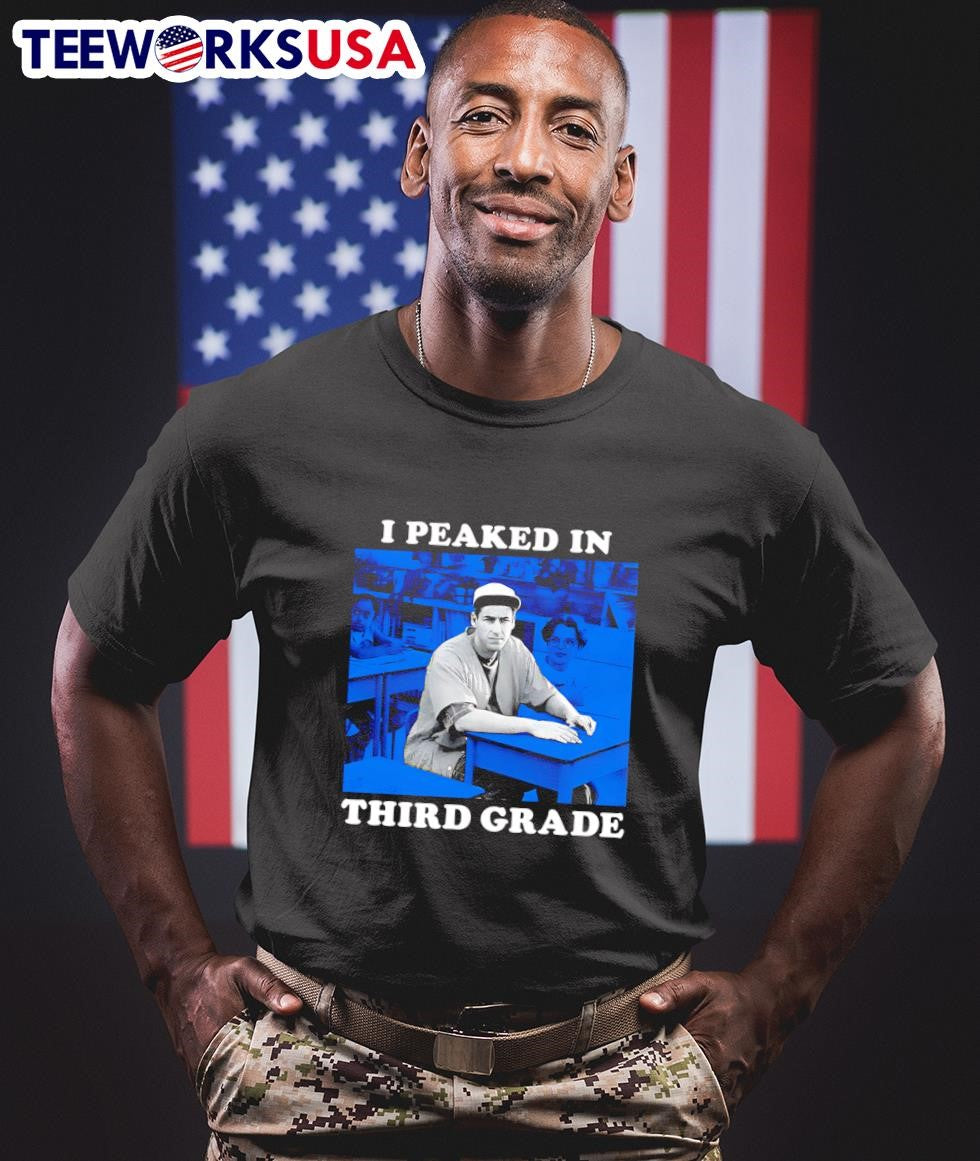 I peaked in third grade - Adult & Kids T-Shirts, Sweatshirts & Hoodies apparel design preview 1