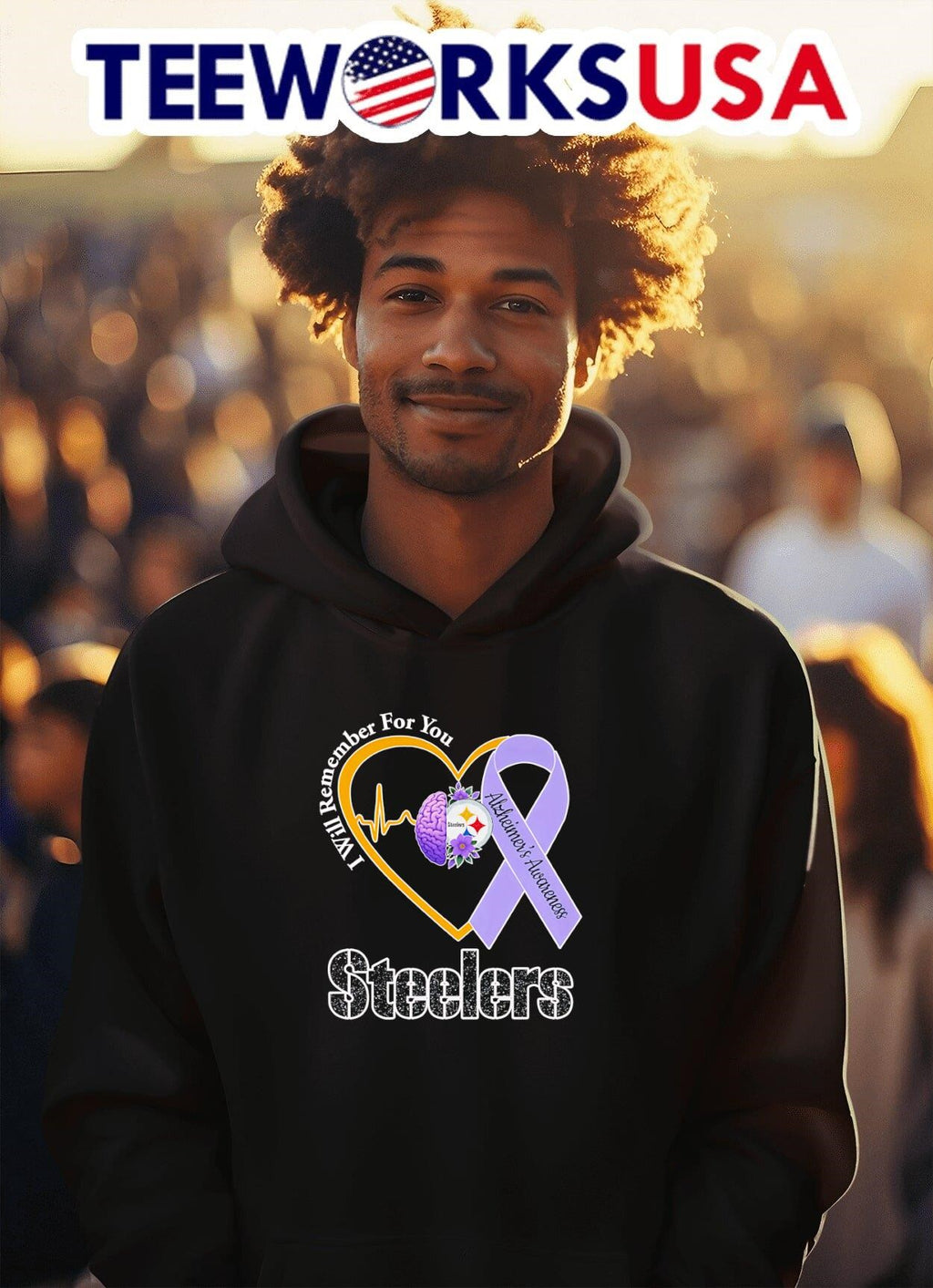 I will remember for you Alzheimer's Awareness - Adult & Kids T-Shirts, Sweatshirts & Hoodies apparel design preview 2