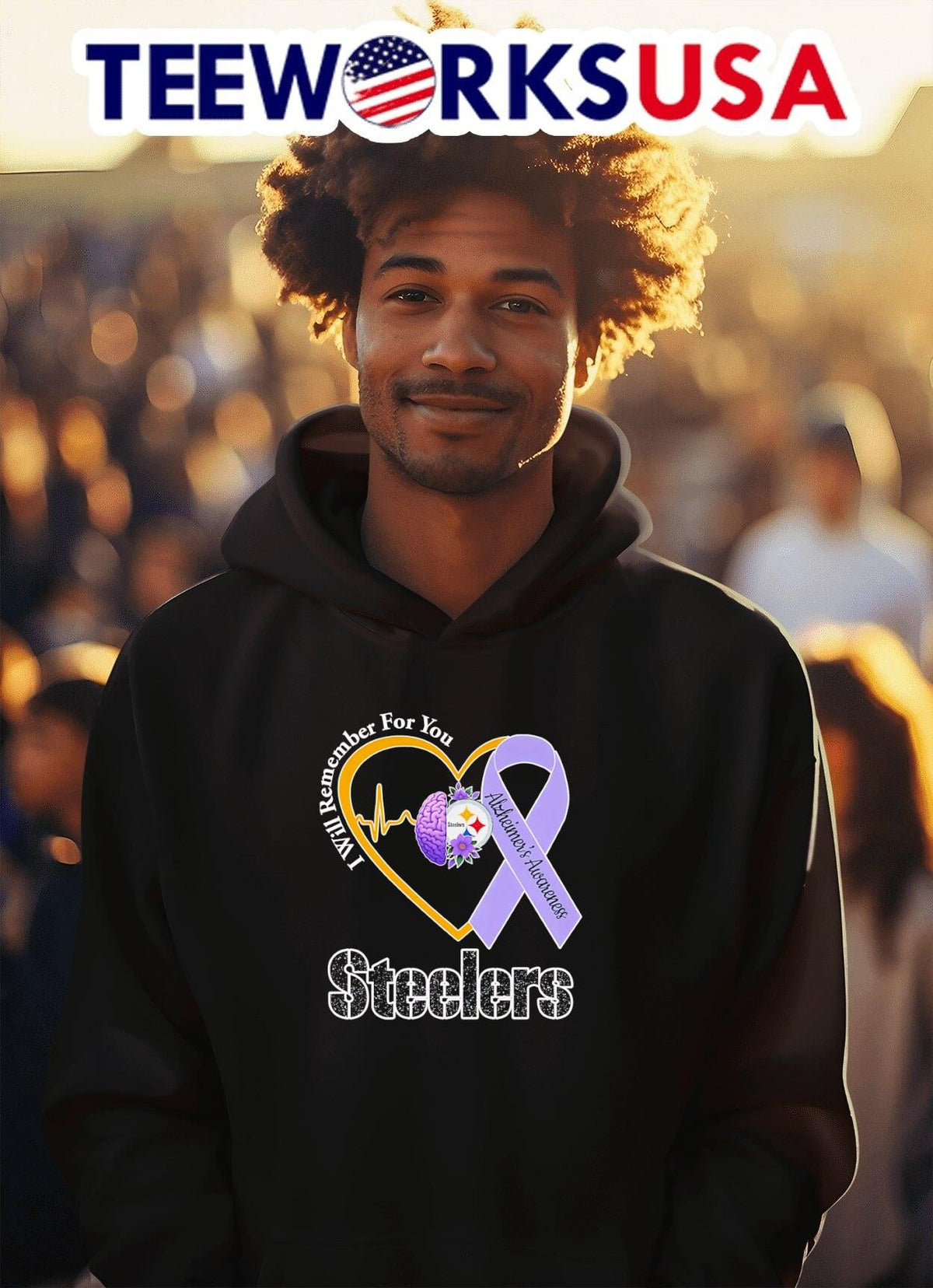 I will remember for you Alzheimer's Awareness - Adult & Kids T-Shirts, Sweatshirts & Hoodies apparel design preview 2