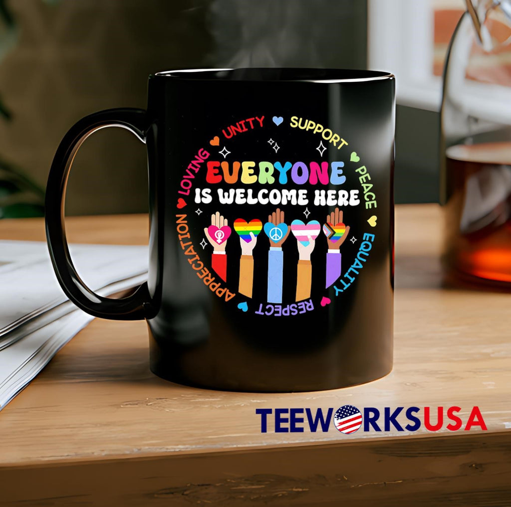 Idaho teacher everyone is welcome here inclusive - Adult & Kids T-Shirts, Sweatshirts & Hoodies apparel design preview 2