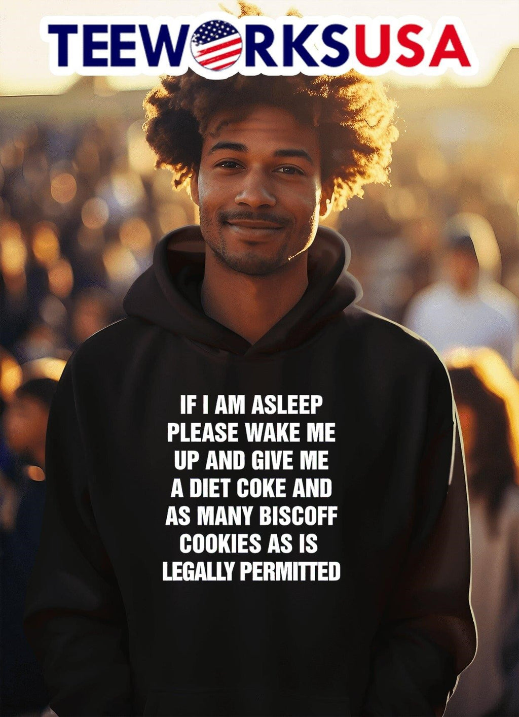 If I am asleep please wake me up and give a diet coke - Adult & Kids T-Shirts, Sweatshirts & Hoodies apparel design preview 2