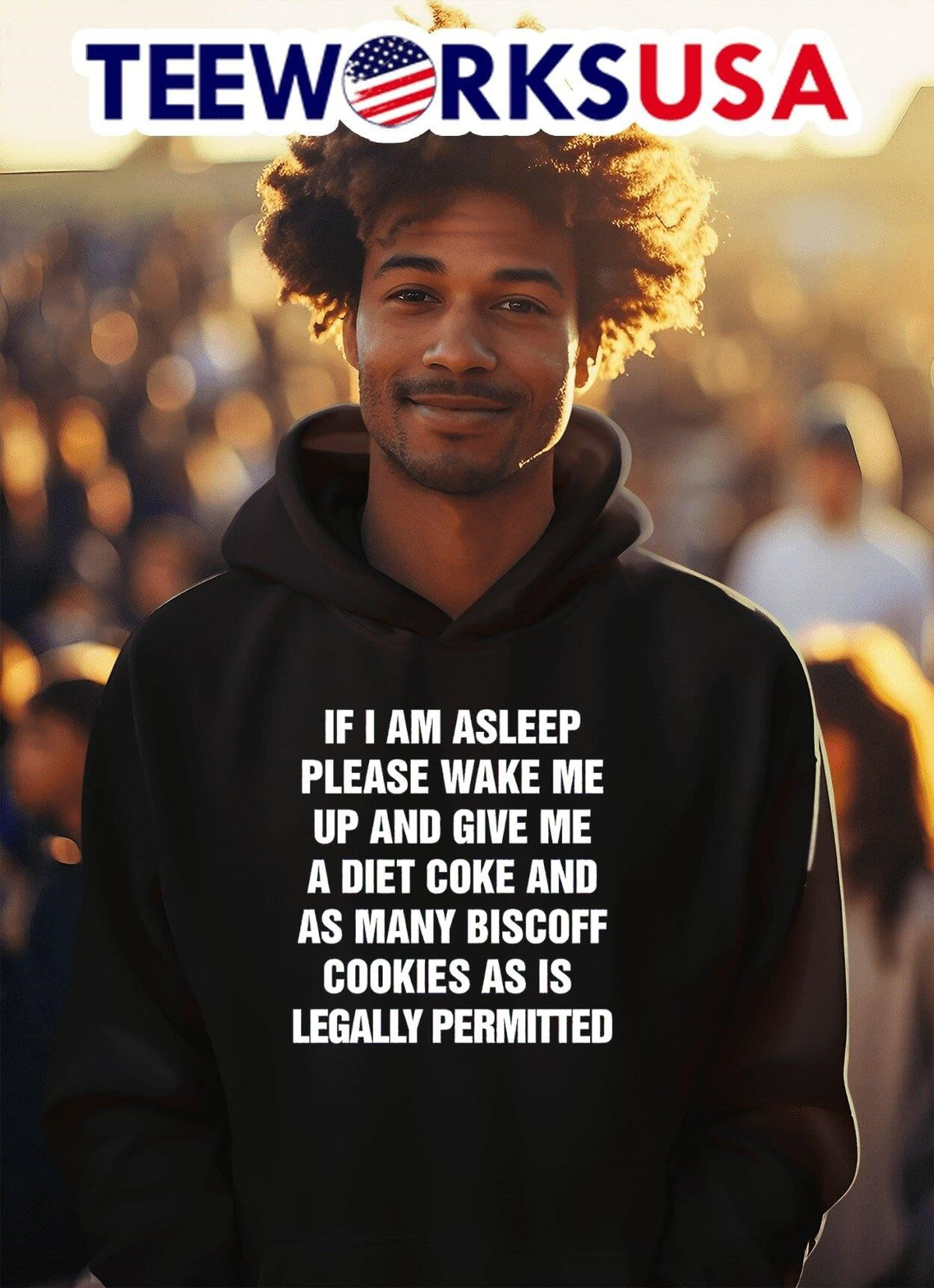 If I am asleep please wake me up and give a diet coke - Adult & Kids T-Shirts, Sweatshirts & Hoodies apparel design preview 2