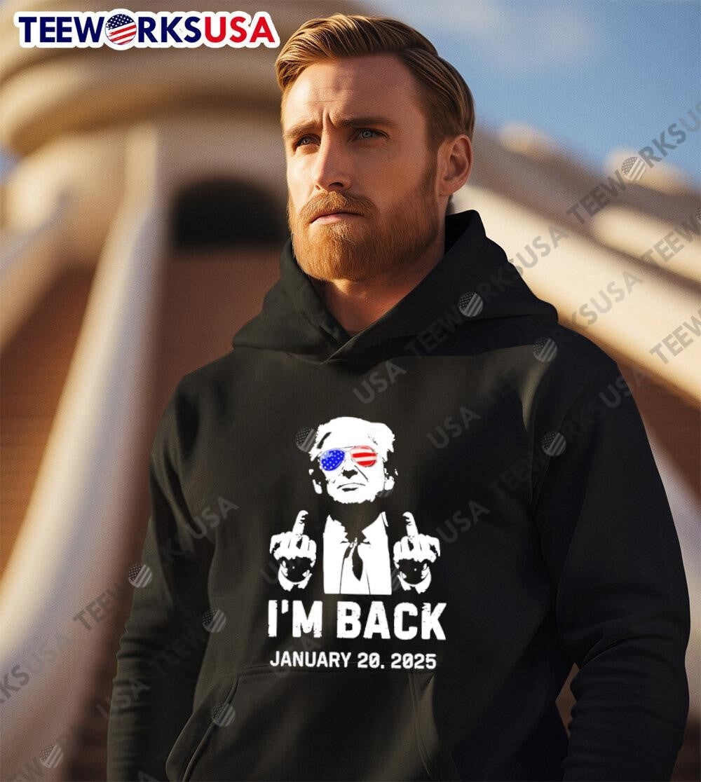 I'm Back January 20 2025 Trump 47 - Adult & Kids T-Shirts, Sweatshirts & Hoodies apparel design preview 2