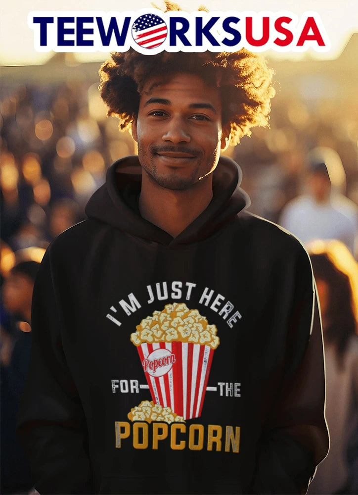 I'm Just Here For The Popcorn - Adult & Kids T-Shirts, Sweatshirts & Hoodies apparel design preview 3