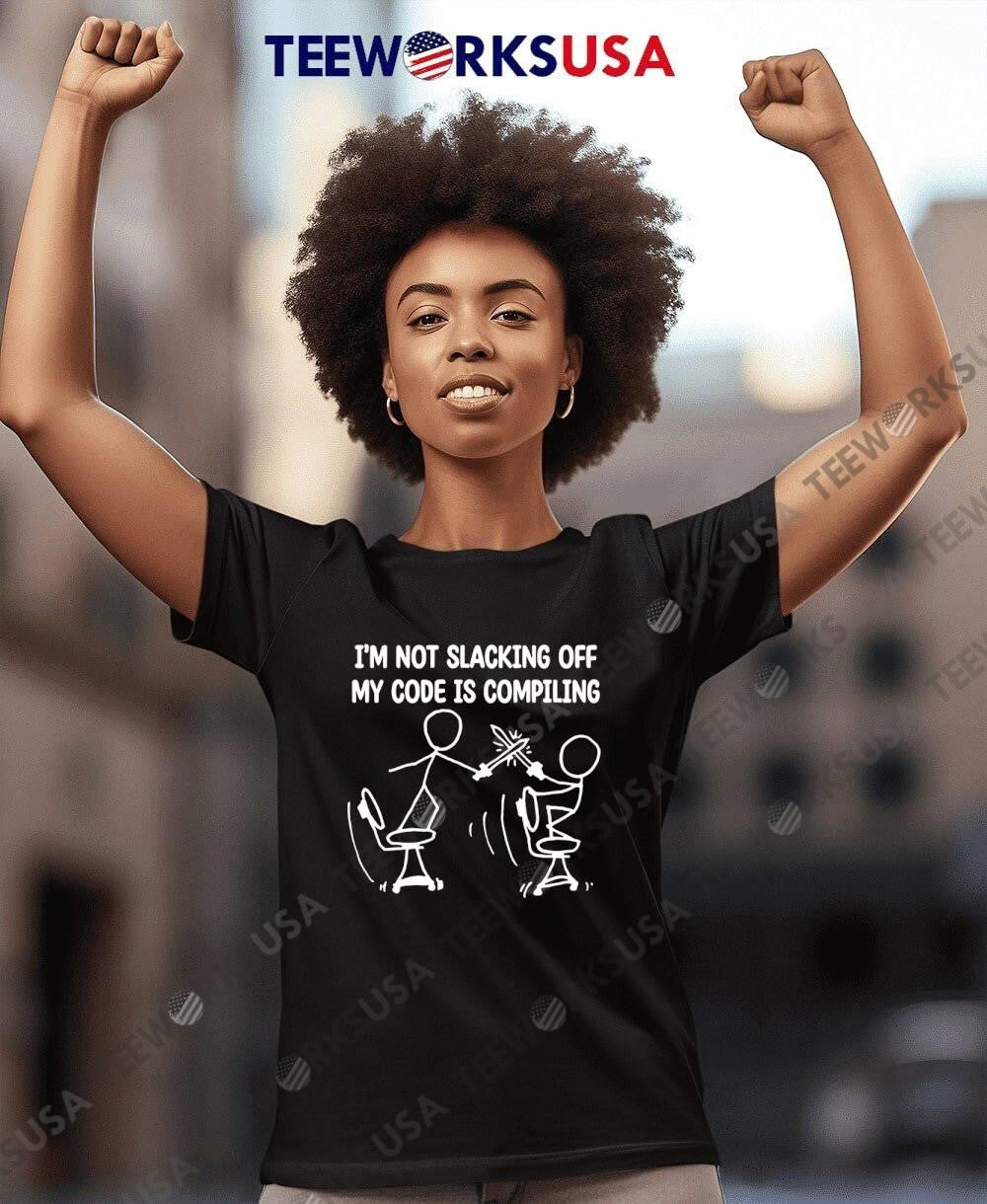 I'm Not Slacking Off My Code Is Compiling - Adult & Kids T-Shirts, Sweatshirts & Hoodies apparel design preview 8