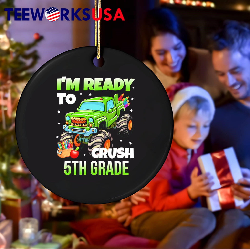 I'm Ready To Crush 5th Grade Monster Truck - Adult & Kids T-Shirts, Sweatshirts & Hoodies apparel design preview 4