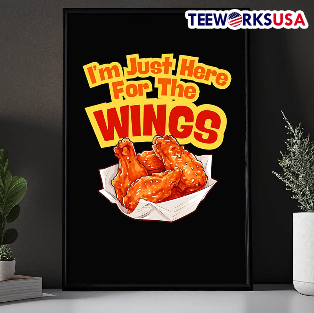 I'm just here for the wings chicken fried - Adult & Kids T-Shirts, Sweatshirts & Hoodies apparel design preview 5