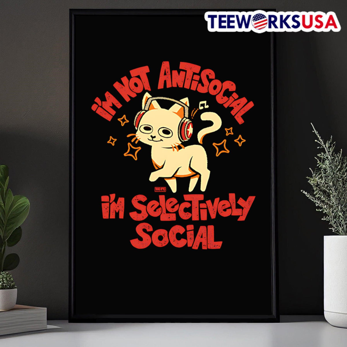 I'm not antisocial selectively social - Adult & Kids T-Shirts, Sweatshirts & Hoodies apparel design preview 5