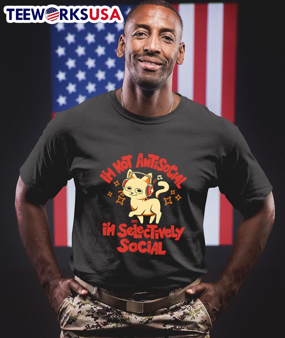 I'm not antisocial selectively social - Adult & Kids T-Shirts, Sweatshirts & Hoodies apparel design preview 1