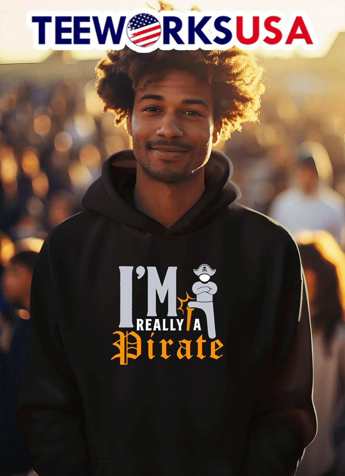 I'm really a Pirate - Adult & Kids T-Shirts, Sweatshirts & Hoodies apparel design preview 2