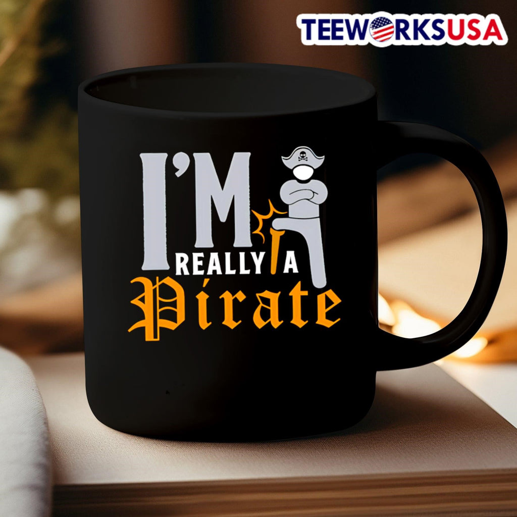 I'm really a Pirate - Adult & Kids T-Shirts, Sweatshirts & Hoodies apparel design preview 3