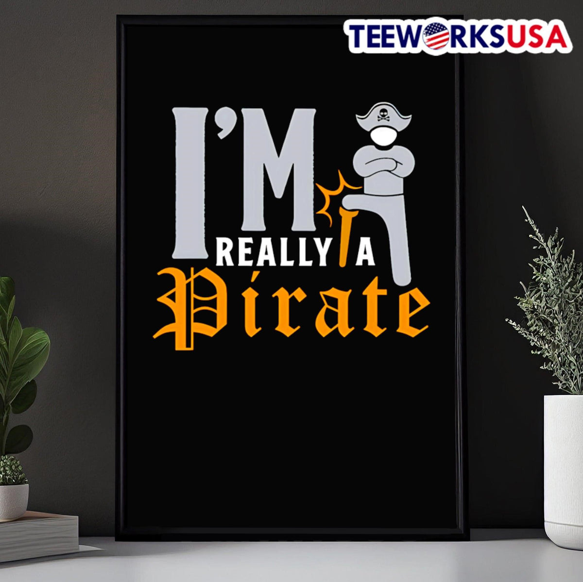 I'm really a Pirate - Adult & Kids T-Shirts, Sweatshirts & Hoodies apparel design preview 5